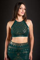 Olga Pyramid Bra Malachite